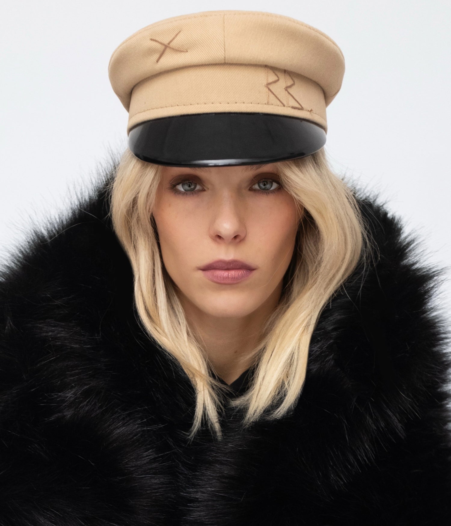 RB Black Friday Archive Sale, Beige Cotton Baker Boy Cap