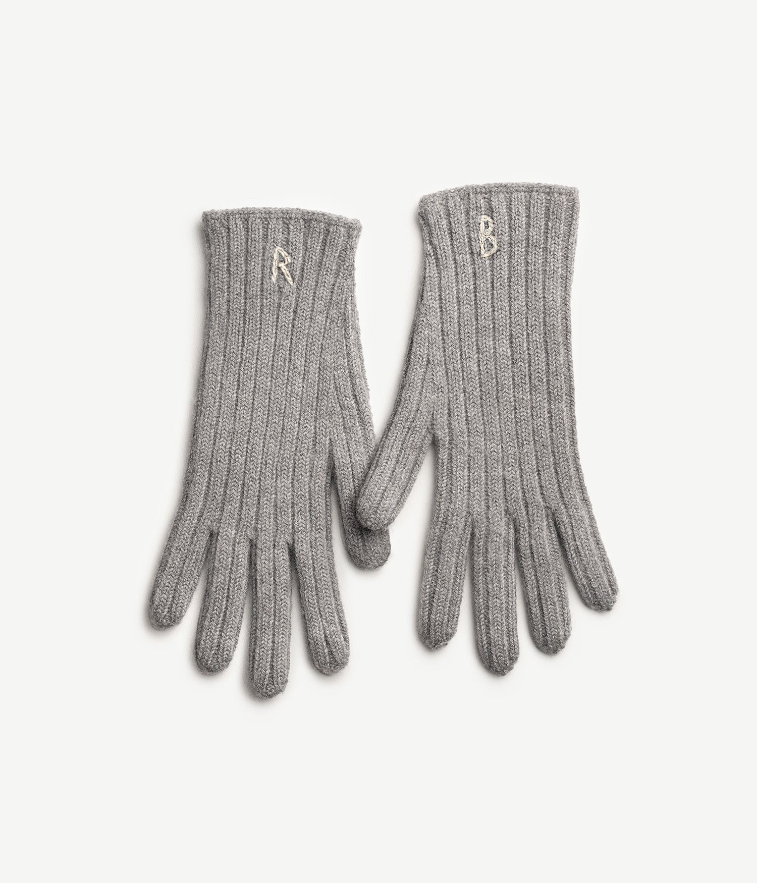 All Knits, Monogram-embroidered Wool Gloves