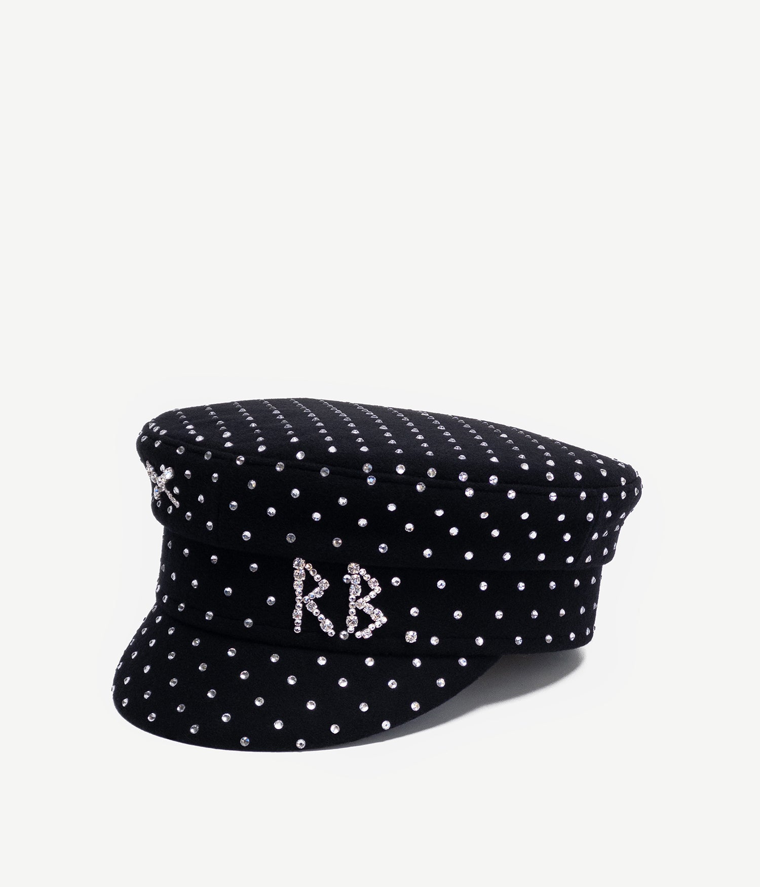 Crystal-embellished Baker Boy Cap