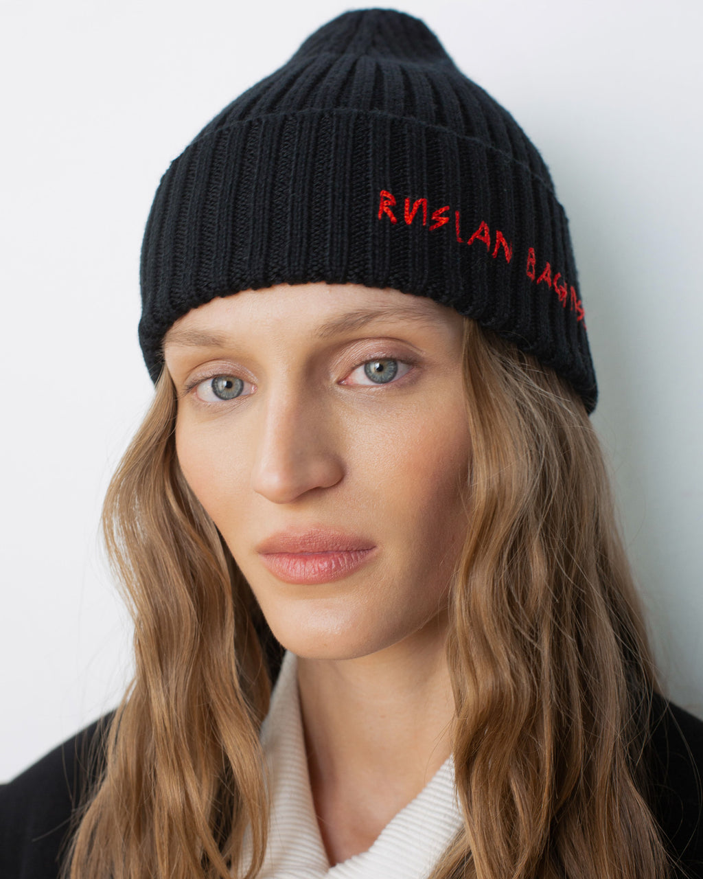 Monogram-embroidered Wool Beanie • Ruslan Baginskiy Hats  display picture 1
