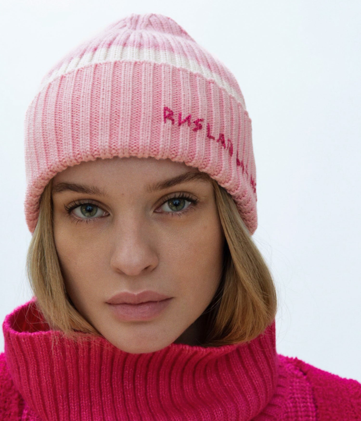 Pink, Hand-Dyed Beanie Hat