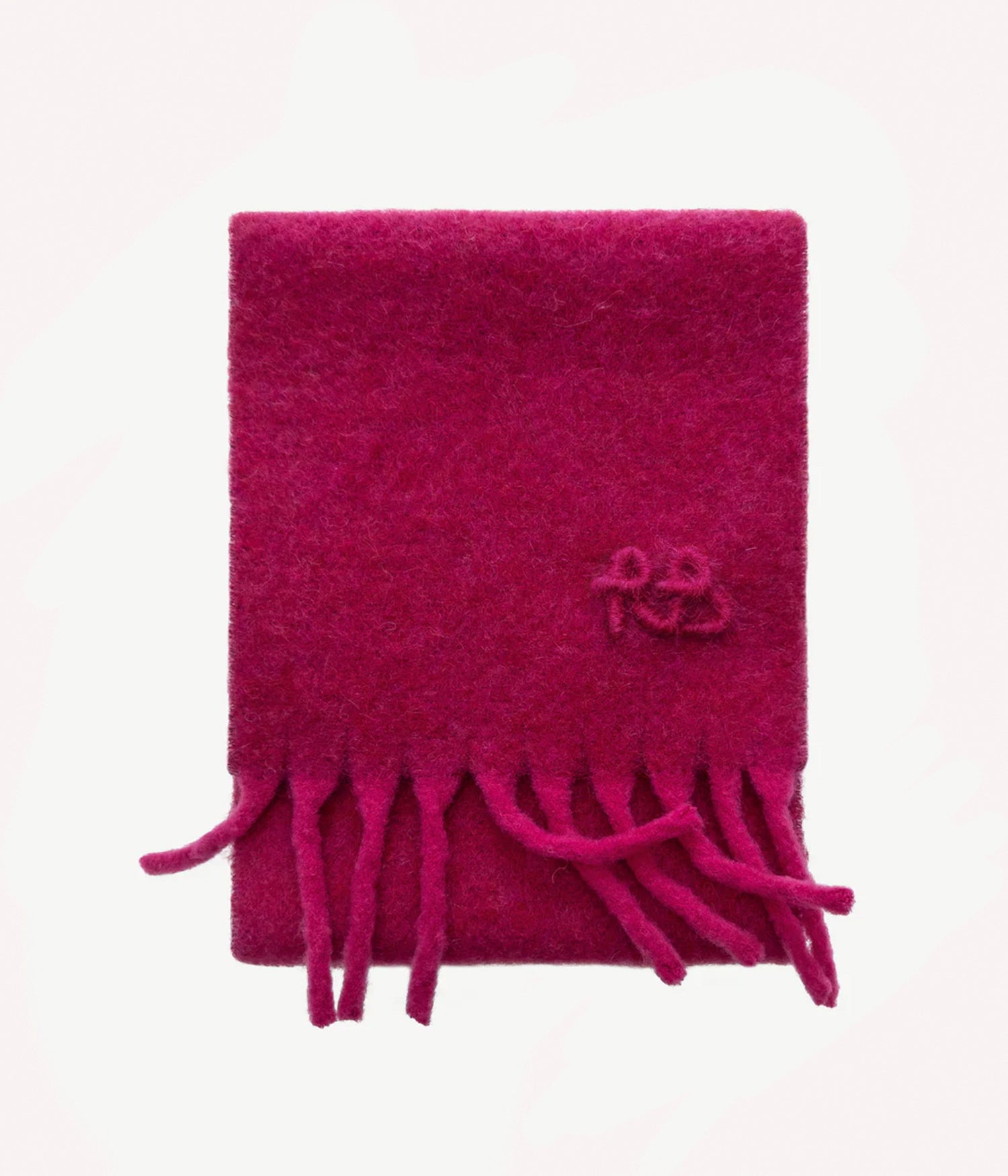 Pink, Fringed Alpaca-blend Scarf Mid