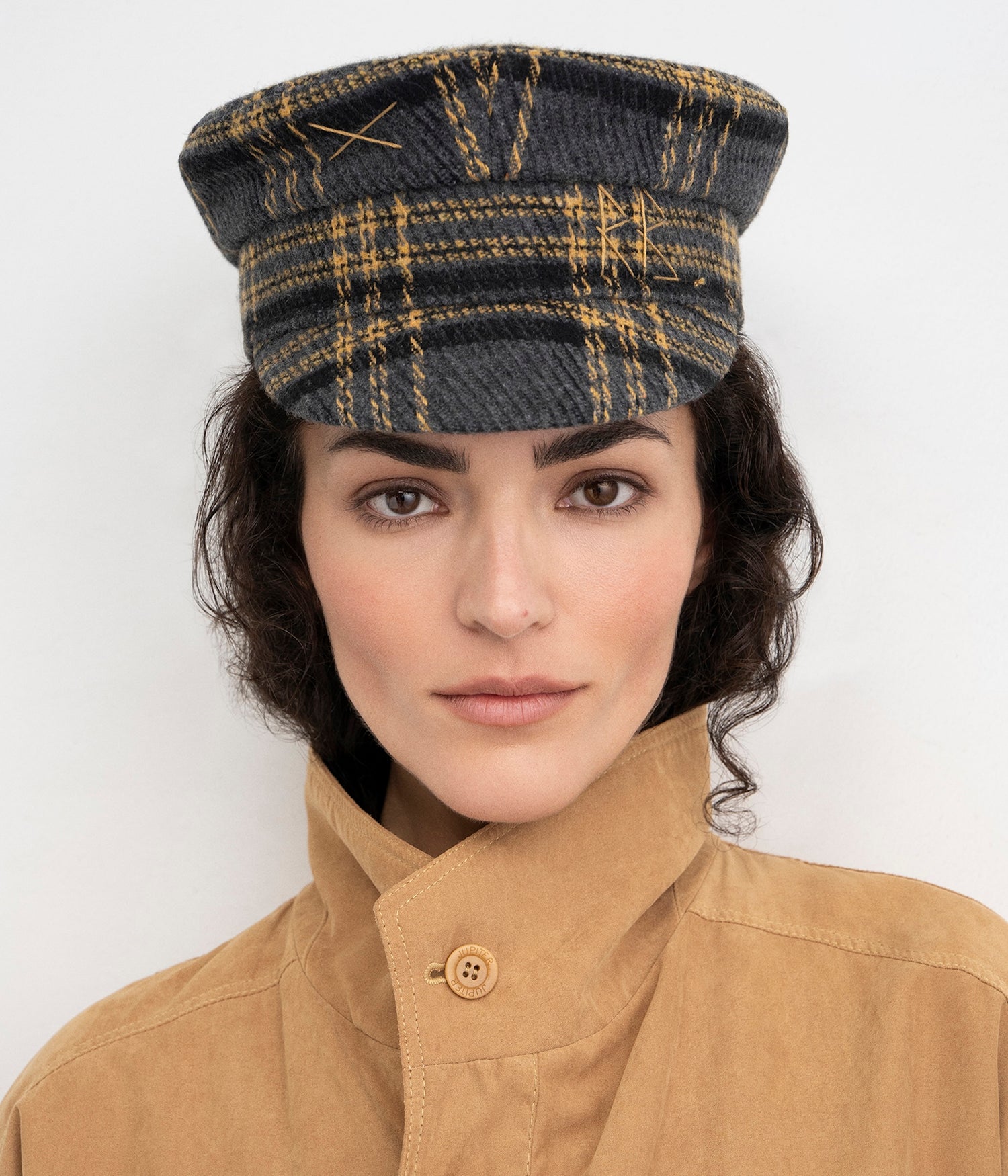 Photo, Baker Boy Cap, Checked Baker Boy Cap