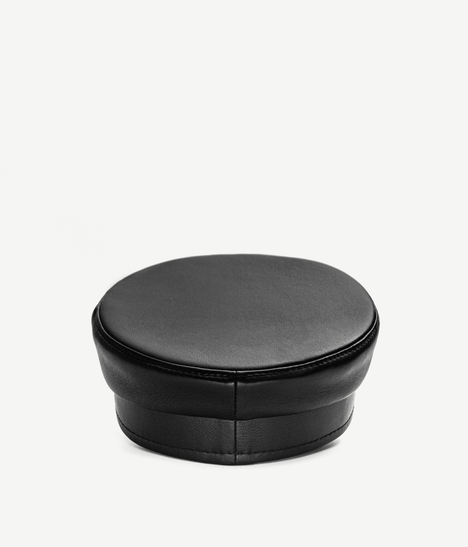 Logo-embellished Leather Baker Boy Cap