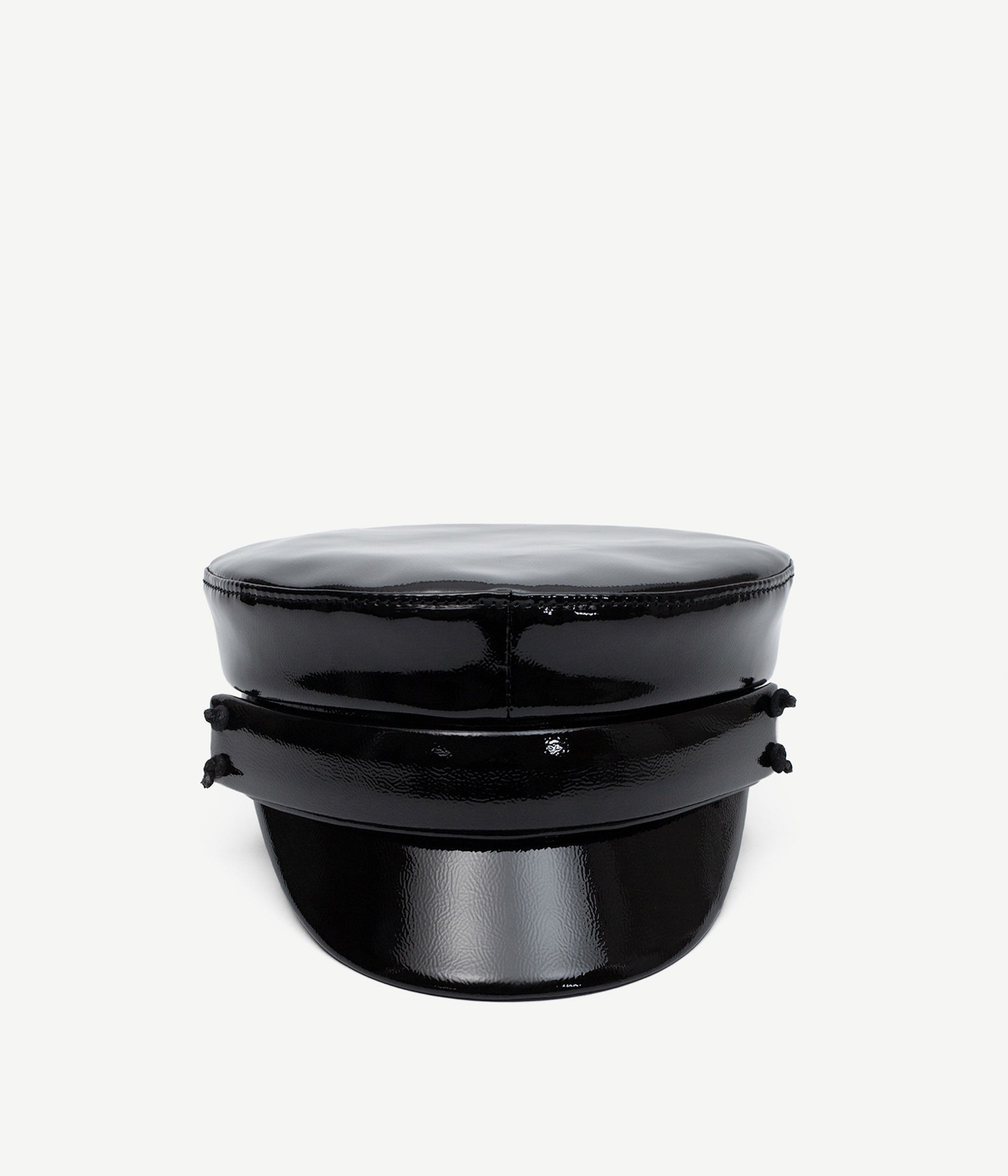 Black Leather Baker Boy Cap • Ruslan Baginskiy Hats & Accessories