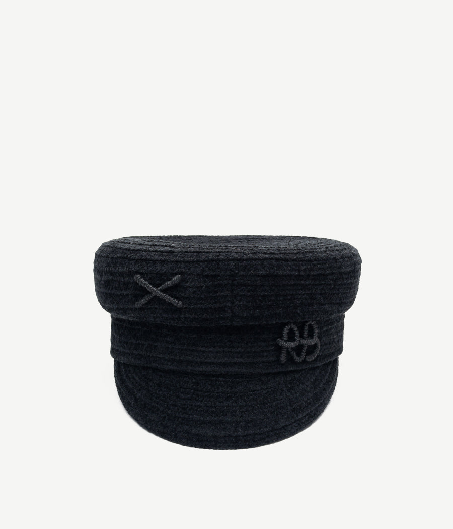 RUSLAN BAGINSKIY キャスケットM Monogram-embellished Baker Boy Cap • Ruslan Baginskiy Hats