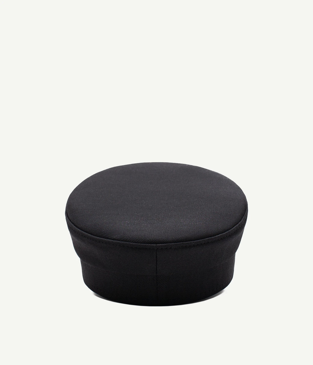 Ruslan Baginskiy 'Baker Boy’ Hat Crystal-embellished Black Satin Baker Boy Cap • Ruslan