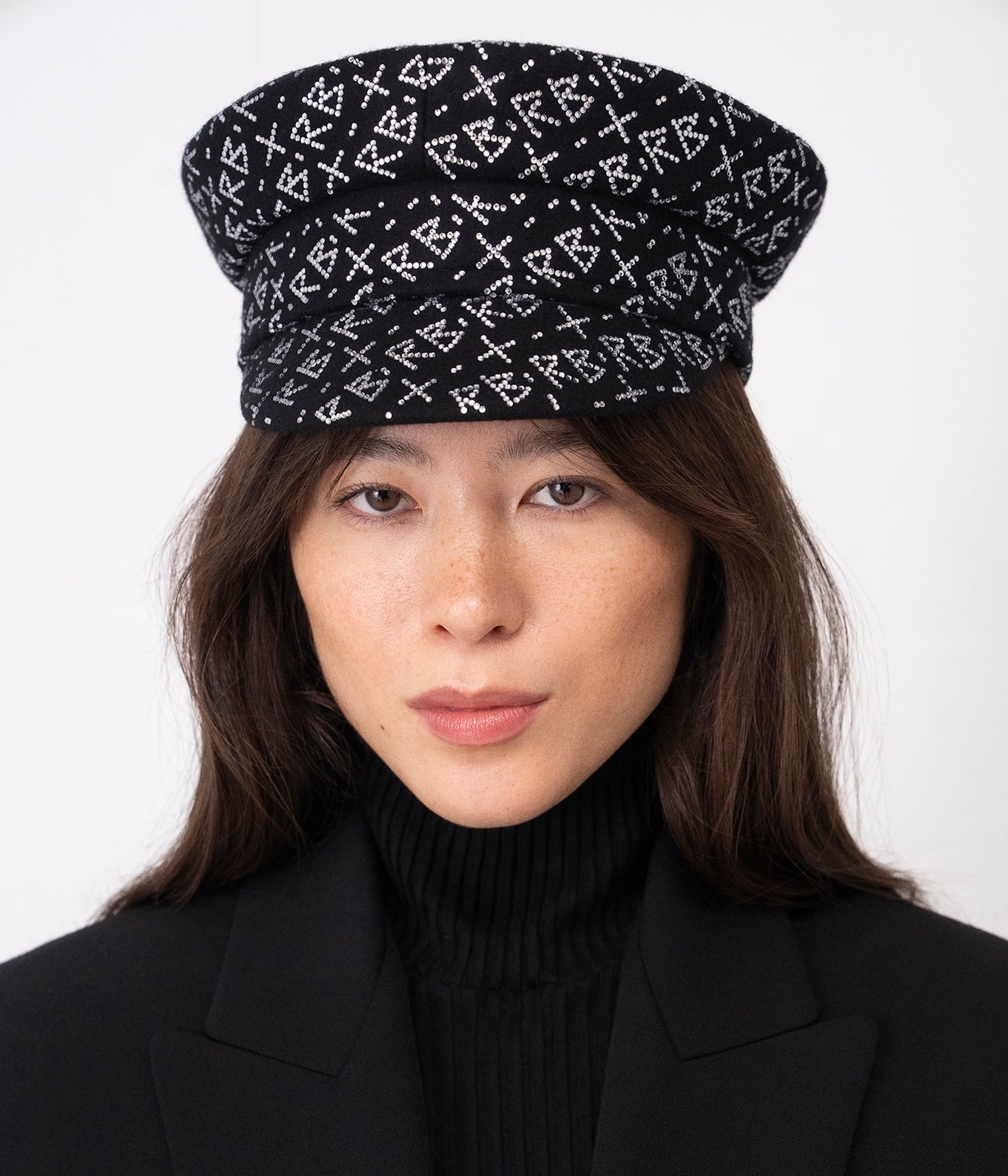 Photo, , Crystal-embellished Baker Boy Cap