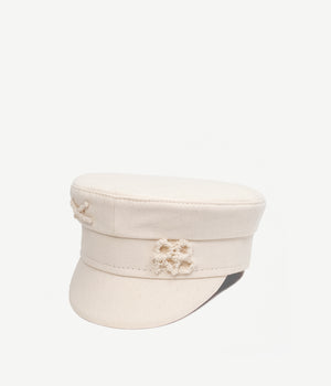 Monogram-embellished Cotton Baker Boy Cap