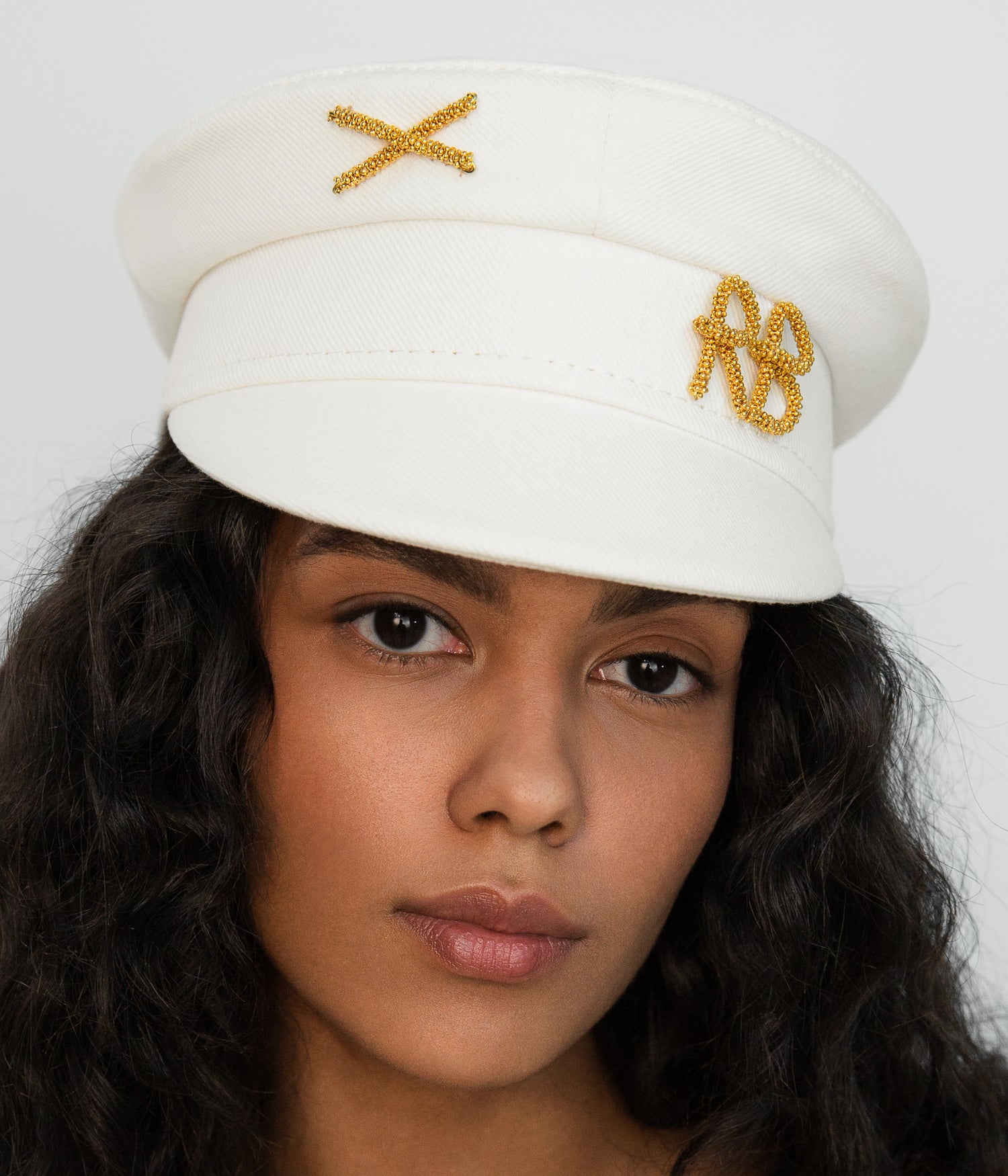 Gold-tone Logo Embellished Hat • Ruslan Baginskiy Hats & Accessories ...