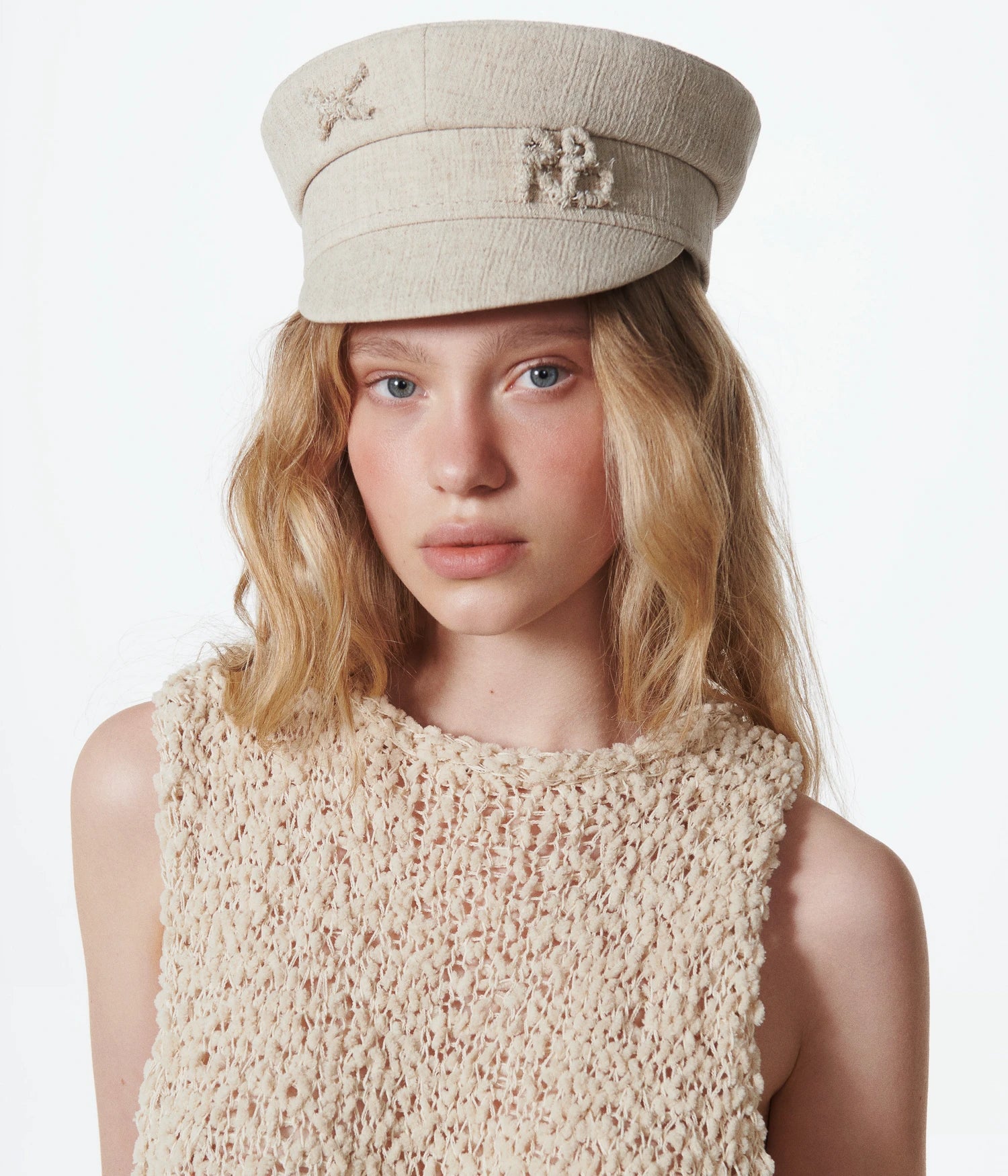 Logo-embellished Linen-blend Baker Boy Cap