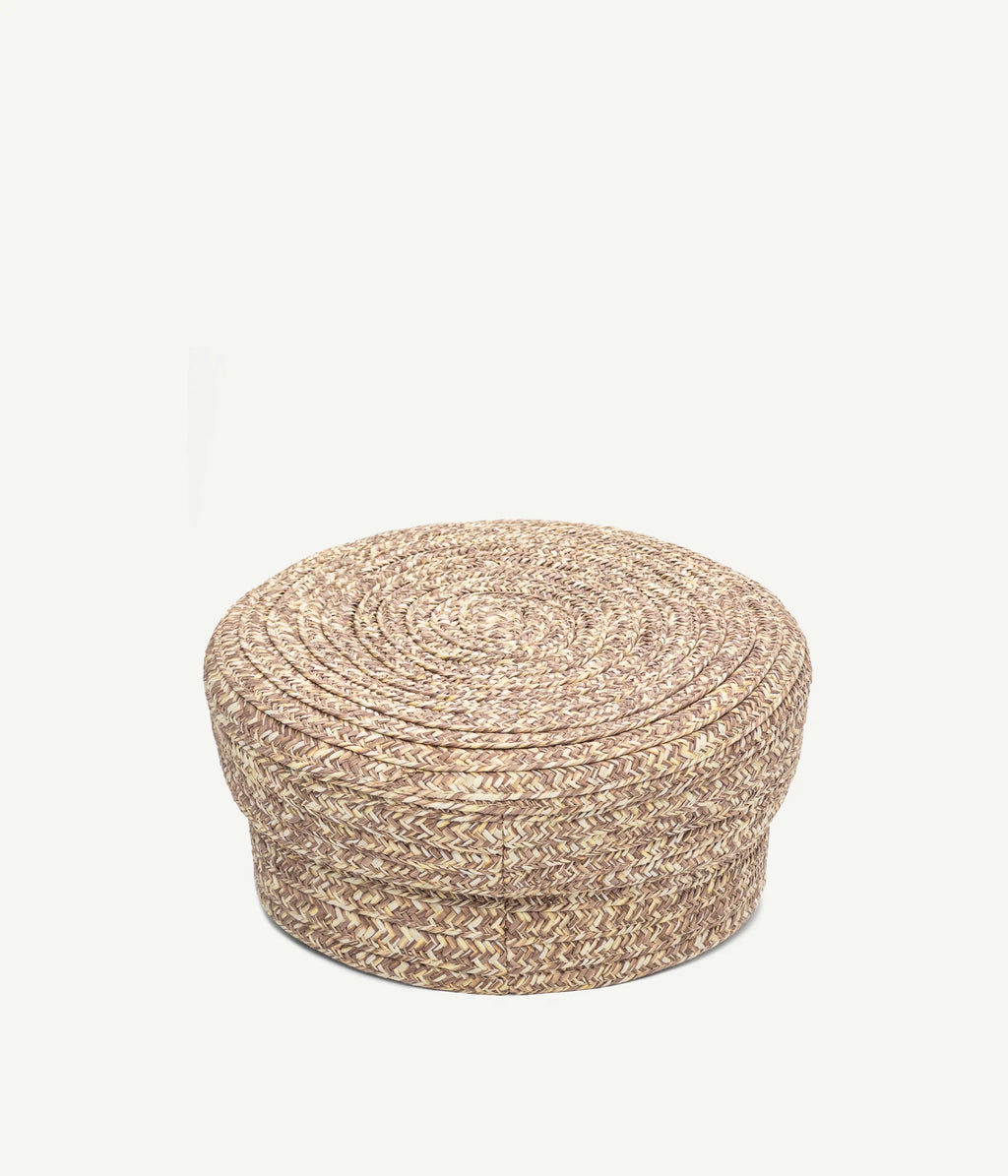 Melange Monogram-Embellished Baker Boy Cap • Ruslan