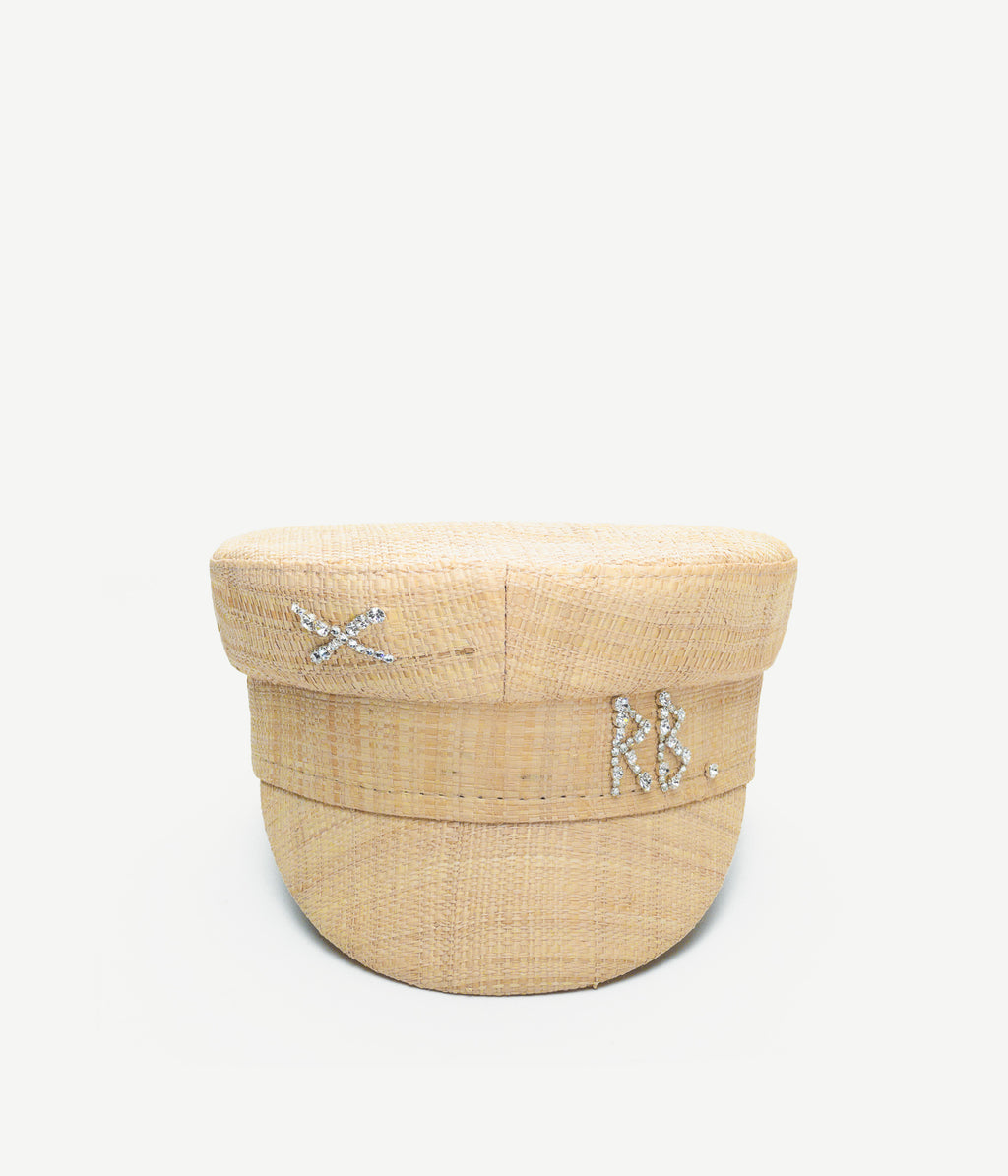 Crystal-Embellished Baker Boy Cap • Ruslan Baginskiy Hats  display picture 1