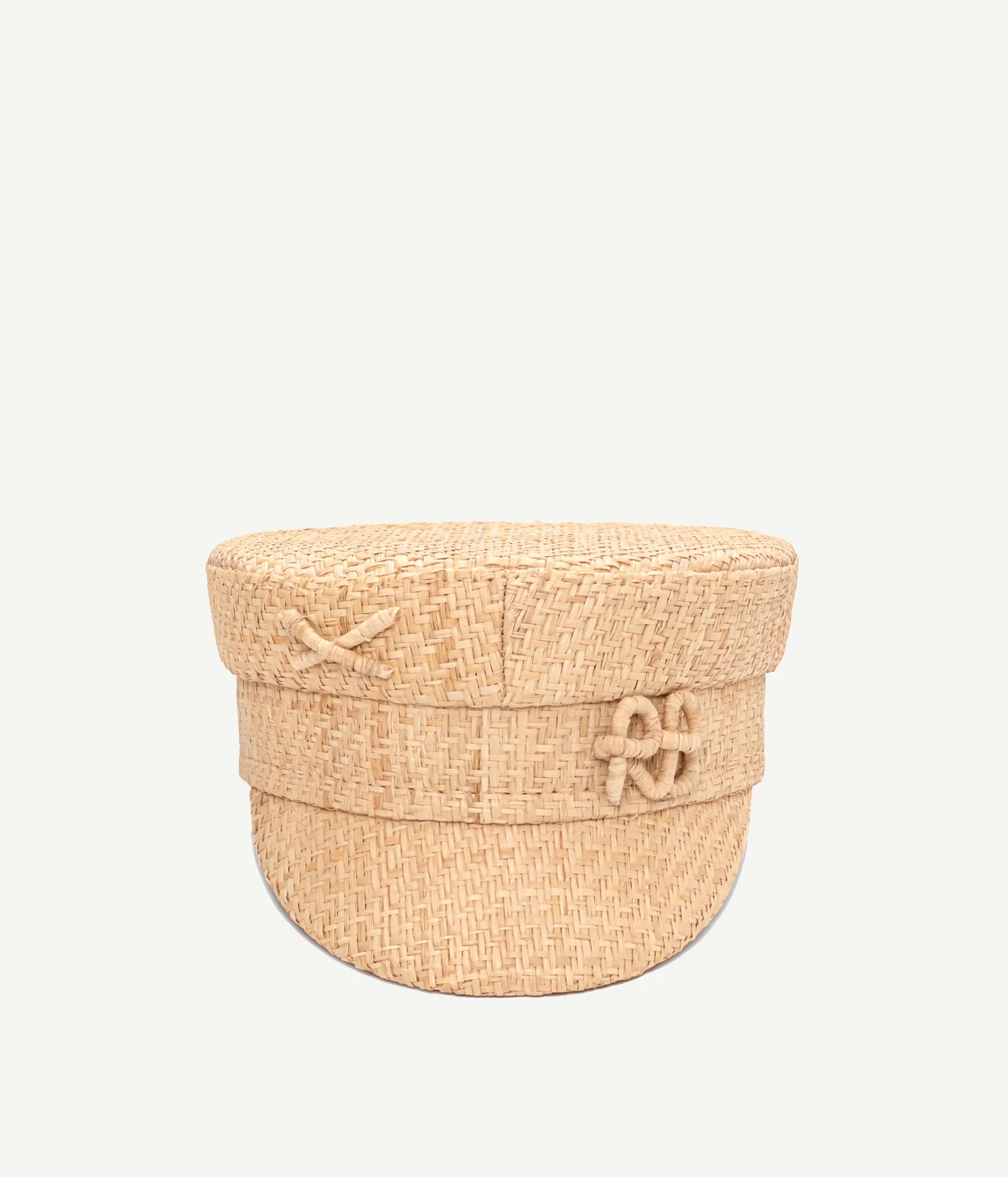 Products, Monogram-embellished Straw Baker Boy Cap