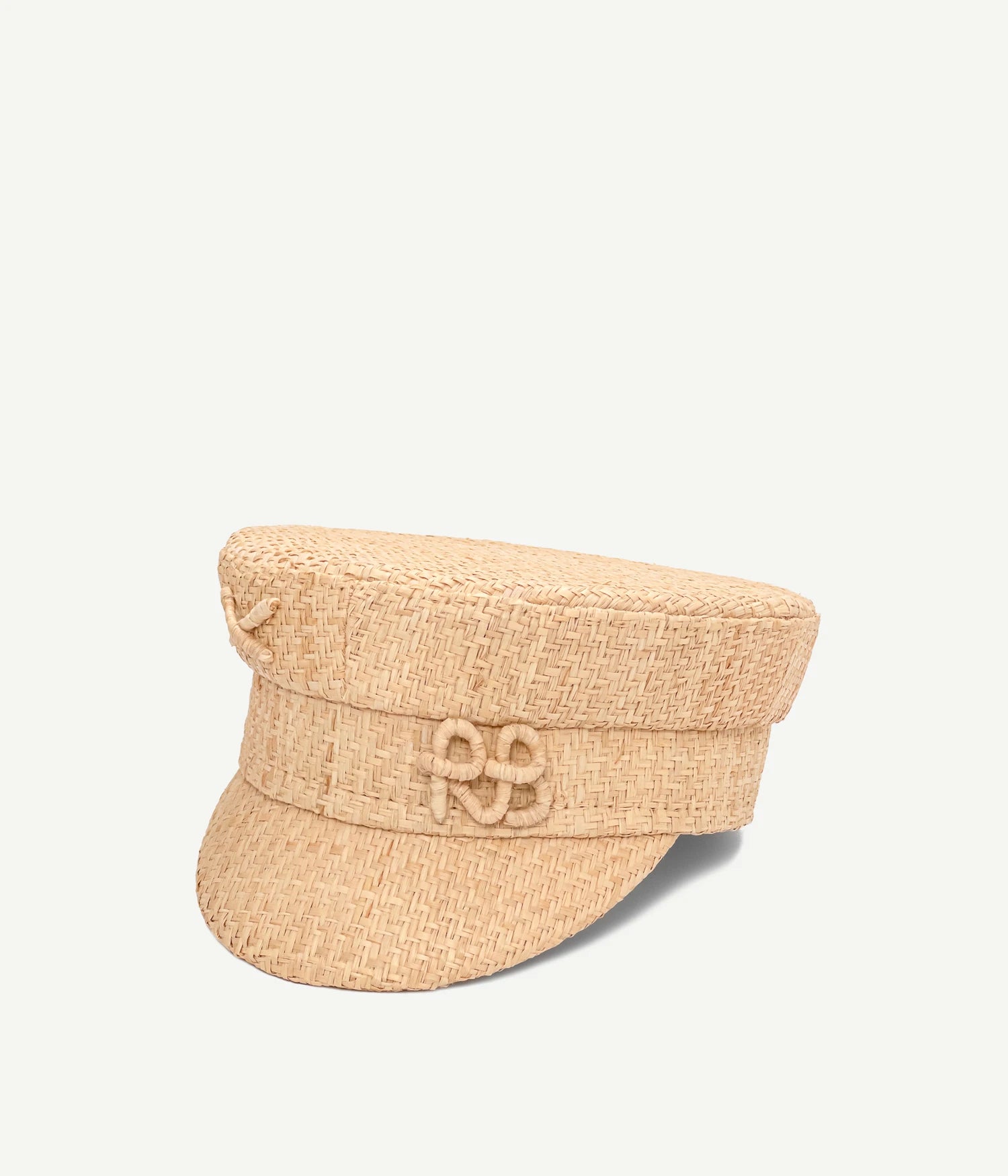Products, Monogram-embellished Straw Baker Boy Cap