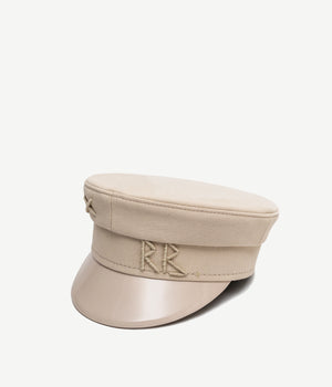 Monogram-Embellished Baker Boy Cap