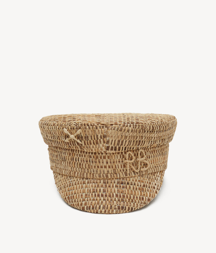 Ruslan Baginskiy SS2022, Monogram-embellished Baker Boy Cap