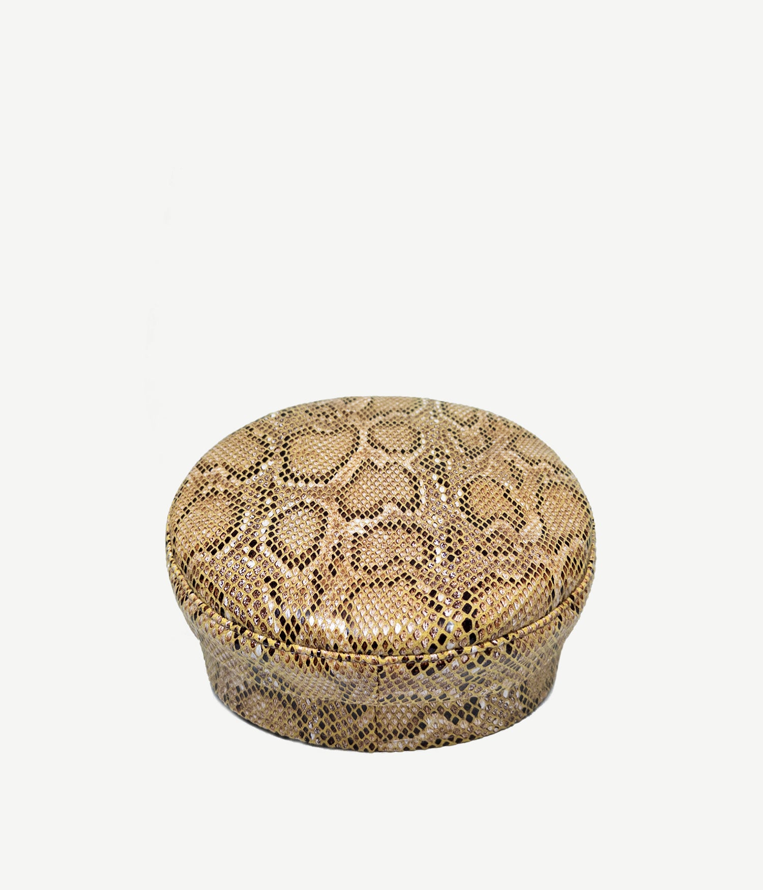 Snake-print Baker Boy Cap