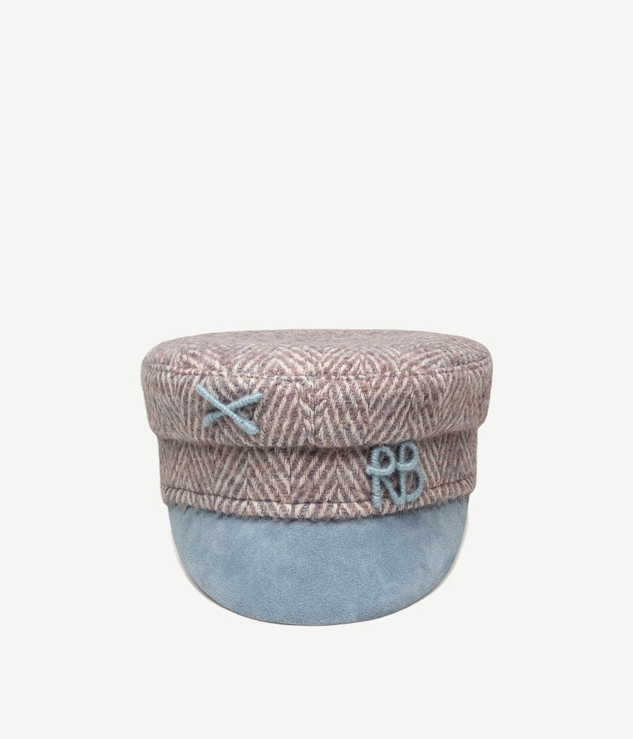 Hats, ruslan baginskiy Herringbone-wool Baker Boy Cap FW23-24 KPC039/131-WPA-SU-YO-WRB-XXS