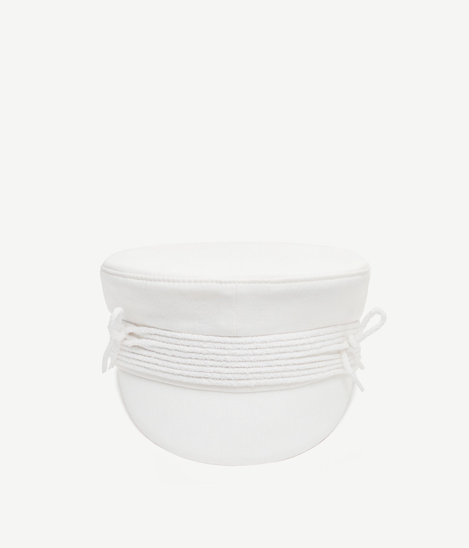 FORDELL, Lace-tied Linen Baker Boy Cap