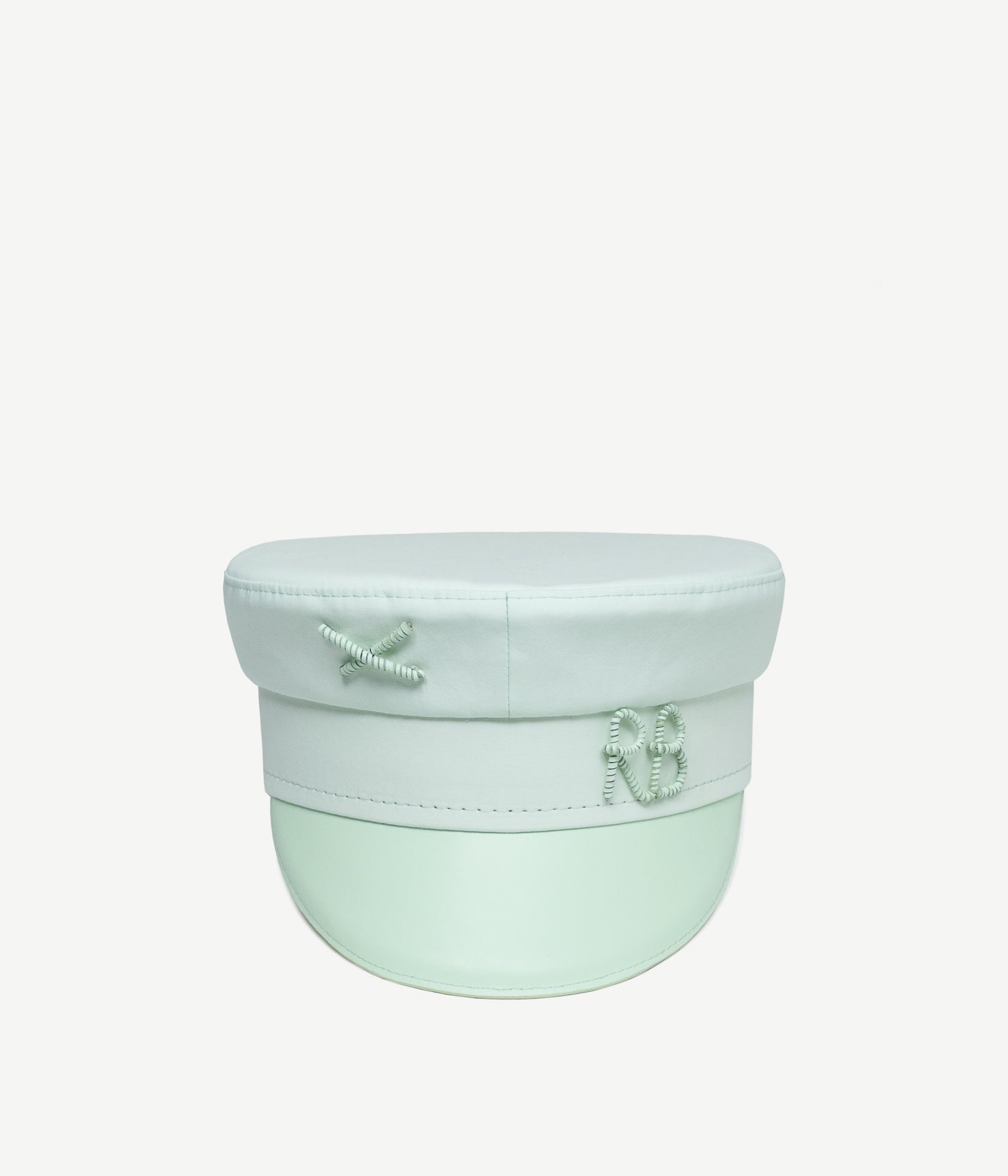 Summer Sale 2026, Monogram-embellished Cotton Baker Boy Cap with Leather Visor