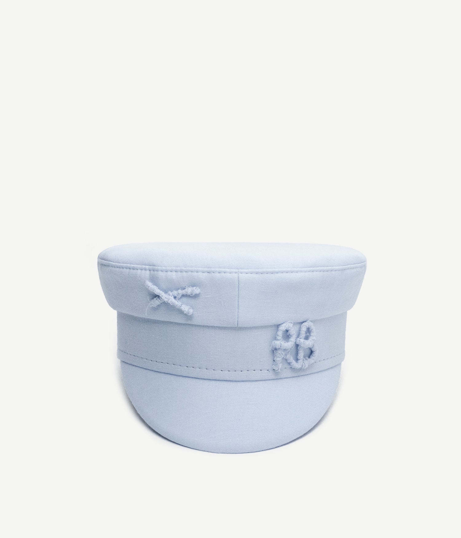 44_10, Monogram-embellished Linen Baker Boy Cap