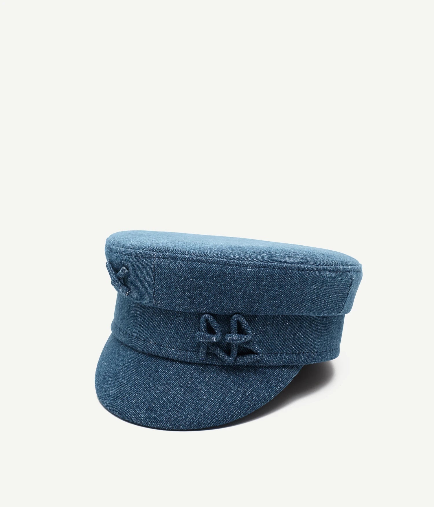 Baker Boy Cap, Logo-embellished Denim Baker Boy Cap