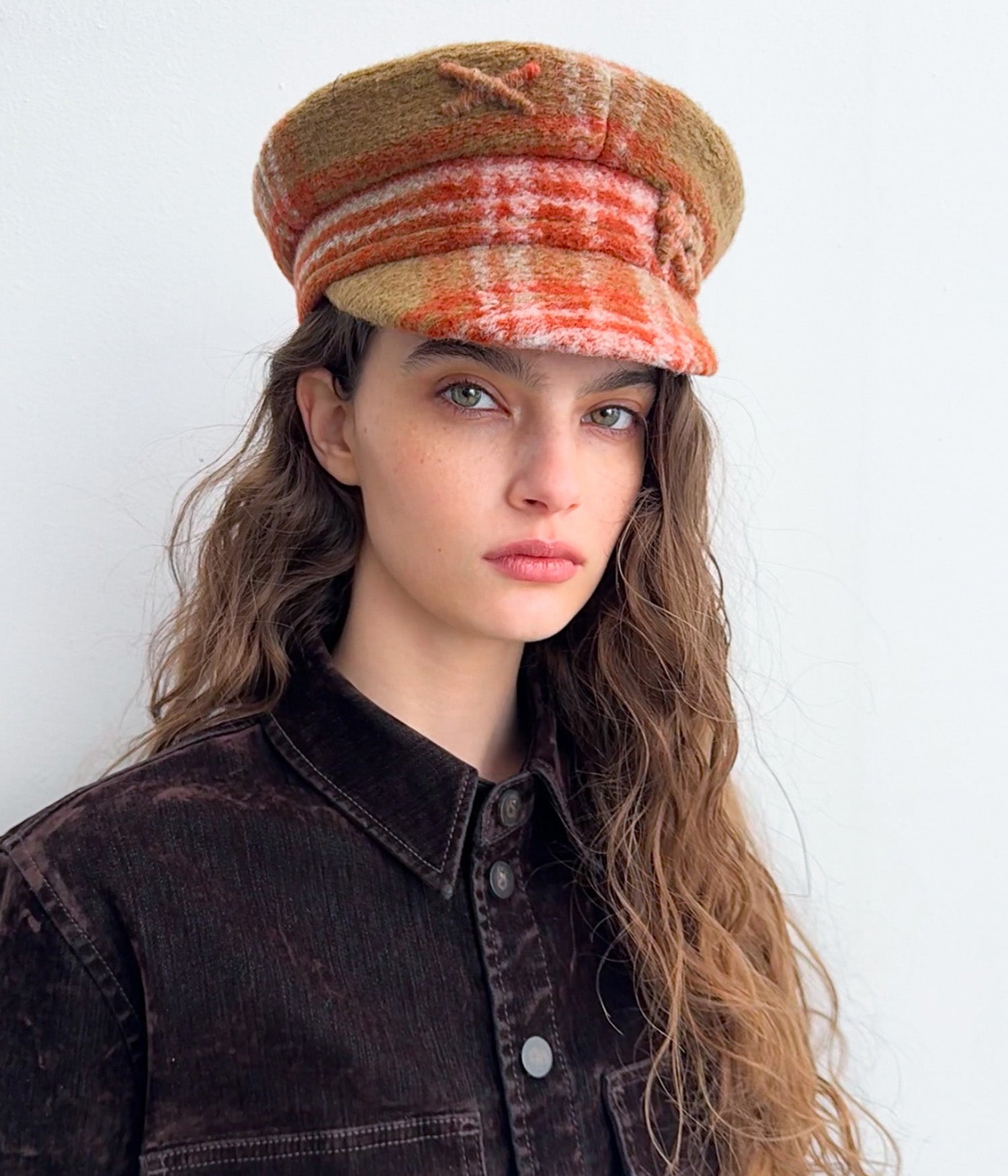 Checked Baker Boy Cap