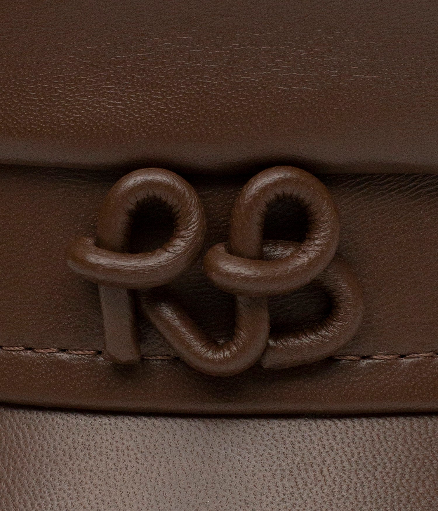 Photo, Baker Boy Cap, Monogram-embellished Leather Baker Boy Cap
