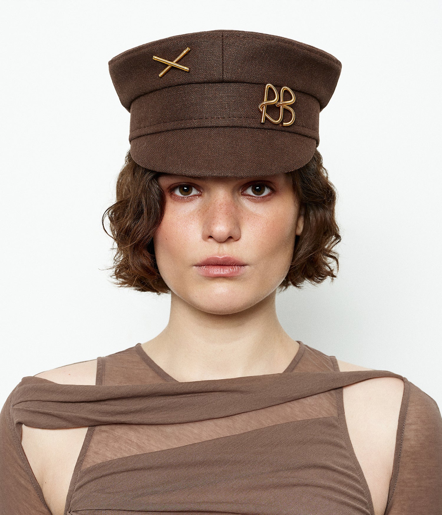 Logo-embellished Baker Boy Cap