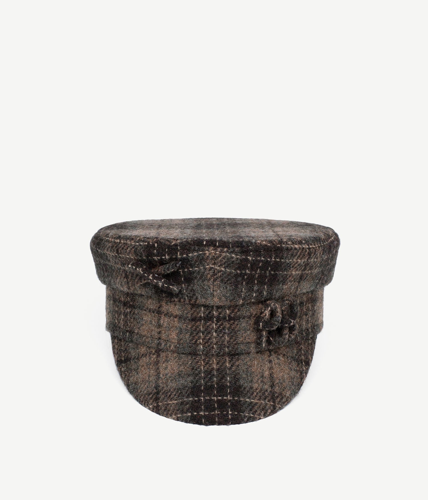 Photo, Baker Boy Cap, Check Print Baker Boy Cap