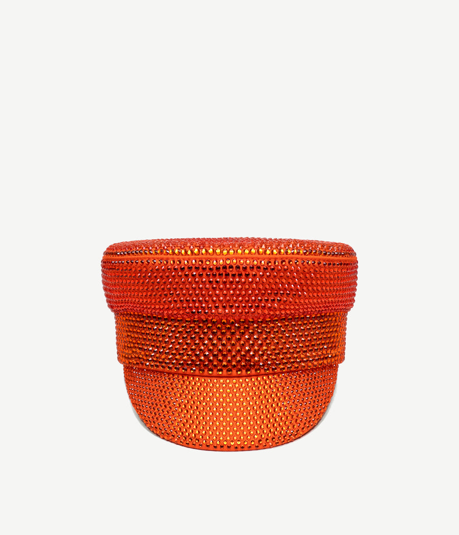 Baker Boy Cap, ruslan baginskiy Crystal-embellished Baker Boy Cap FW23-24 KPC100/005-C-DMD-XXS