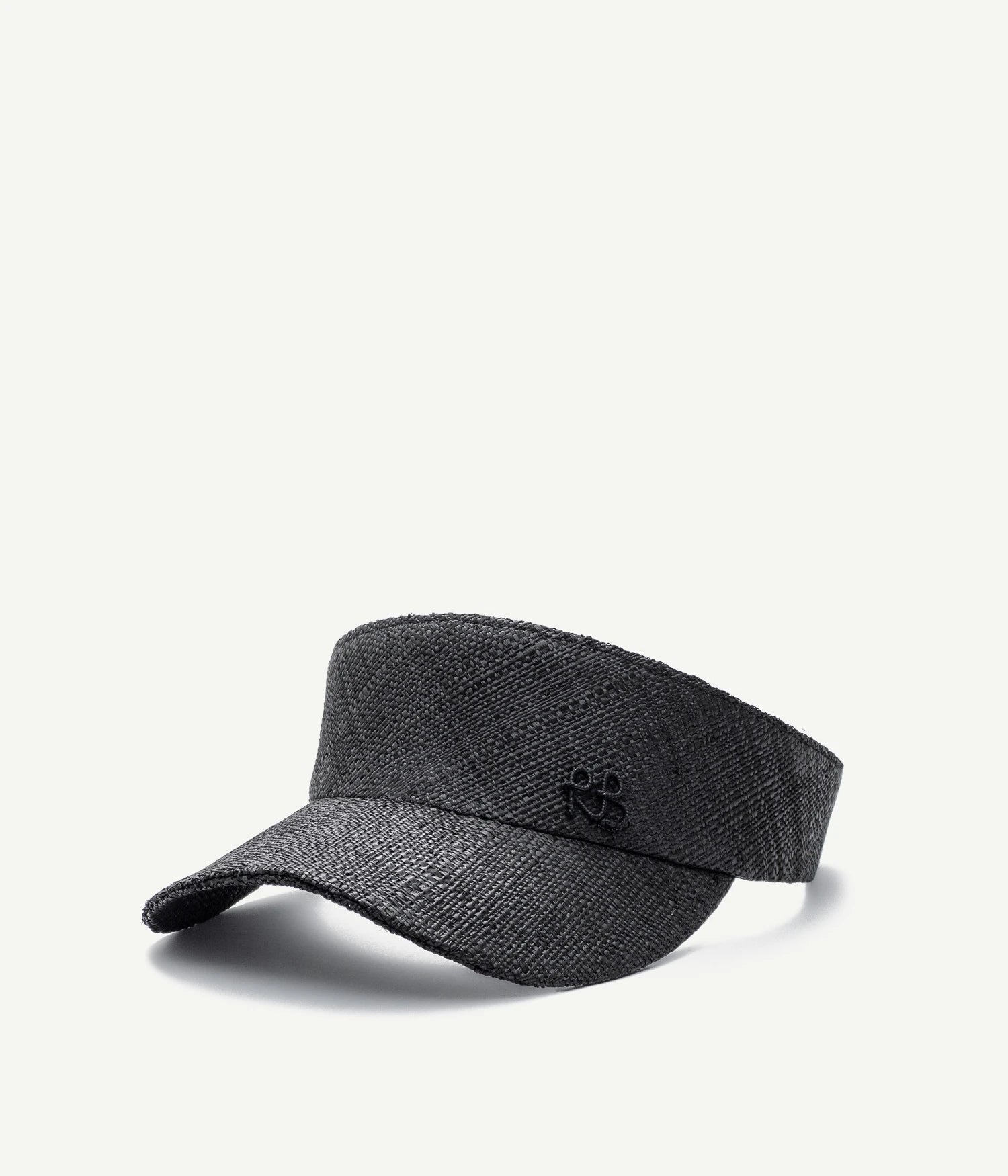 RB Fedora, Gambler or Boater Straw and Sun Hats, Monogram-embellished Straw Visor