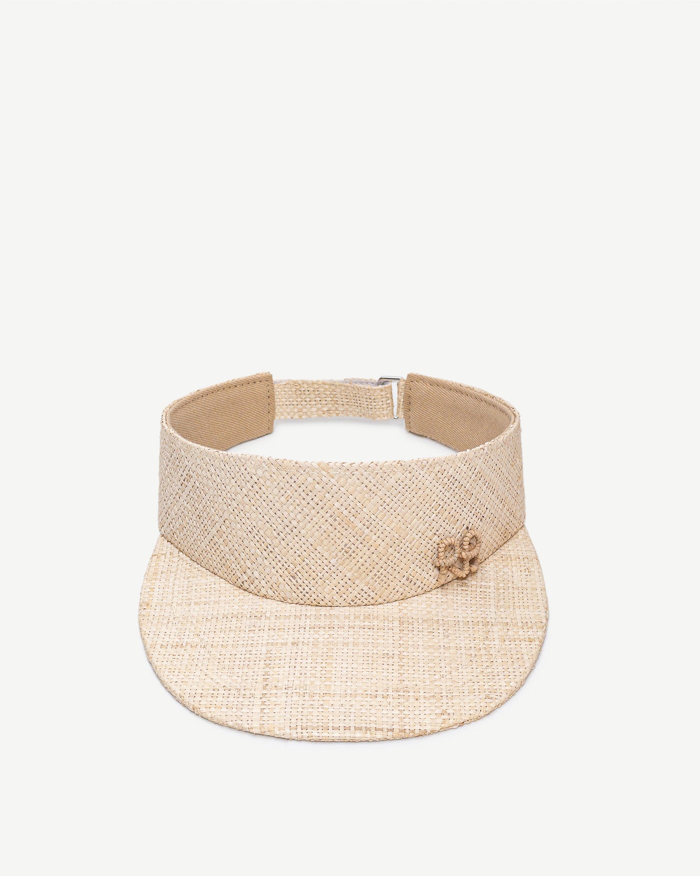 Козирок / Scarf Visor, Monogram-embellished Straw Visor
