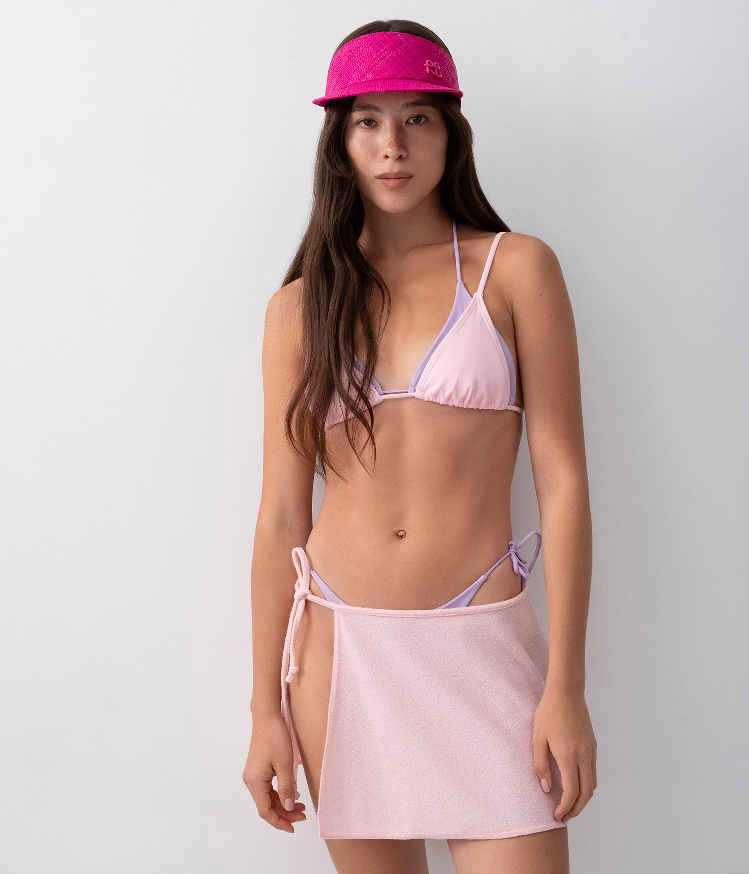 Козирок / Scarf Visor, Monogram-embellished Straw Visor