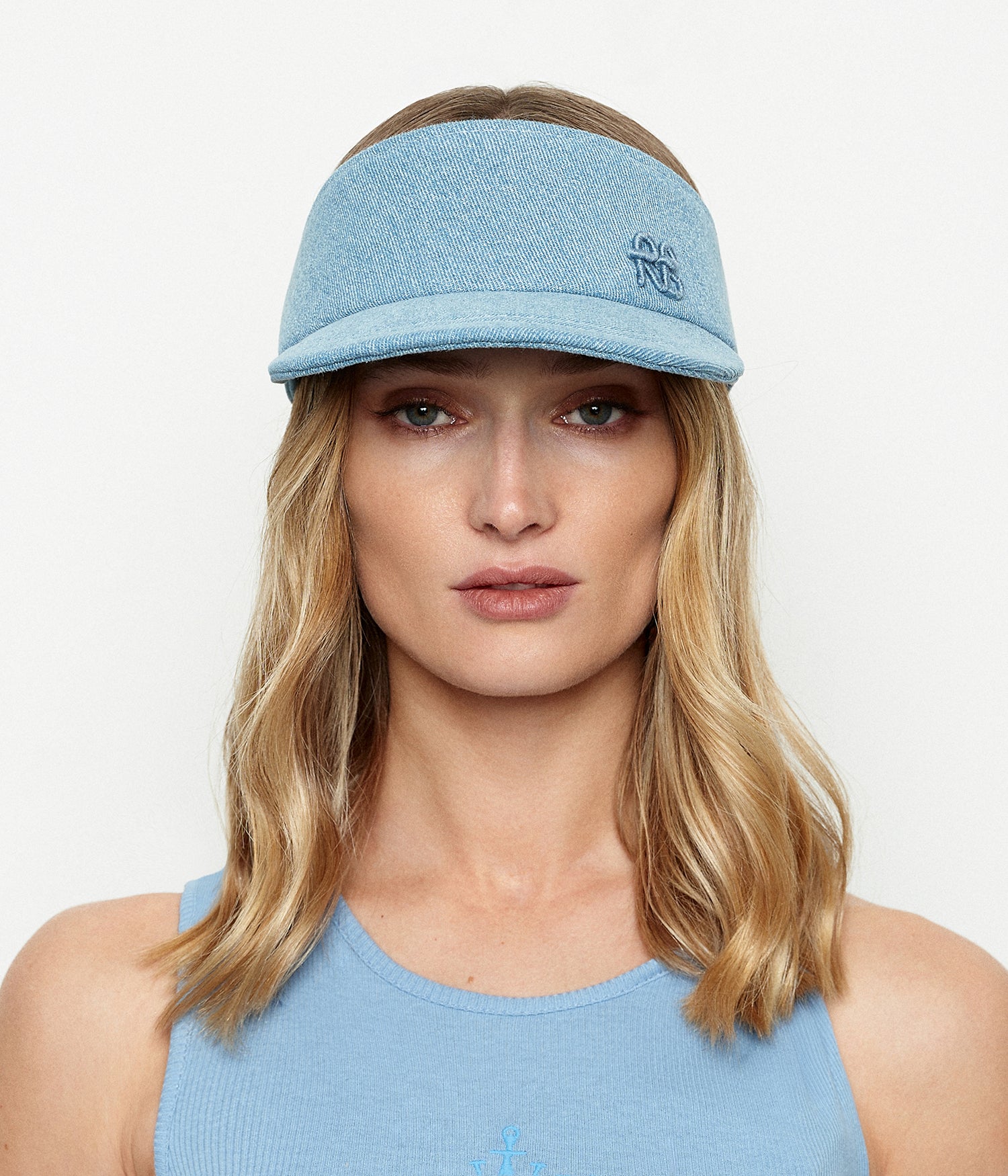 Denim Bow Tie Visor • Ruslan Baginskiy Hats & Accessories