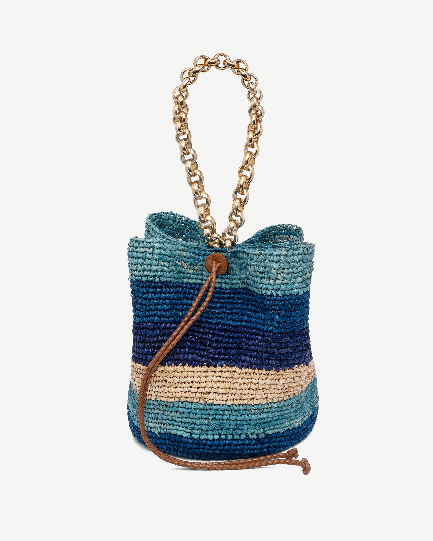 Photo, RB Bags, Striped Chain Strap Pouch Bag