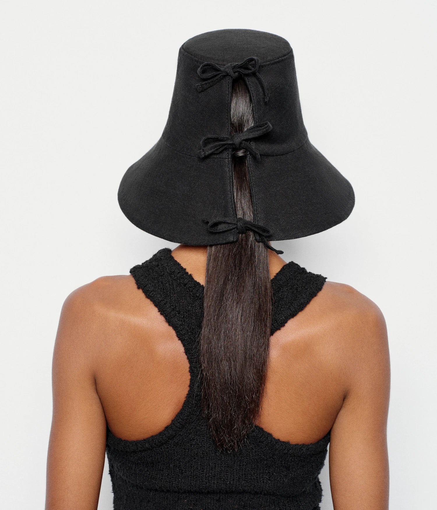 Embellished Bow Tie Bucket Hat