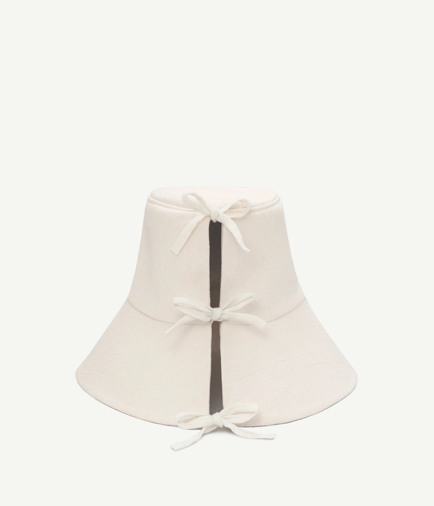 Embellished Bow Ties Linen-blend Hat