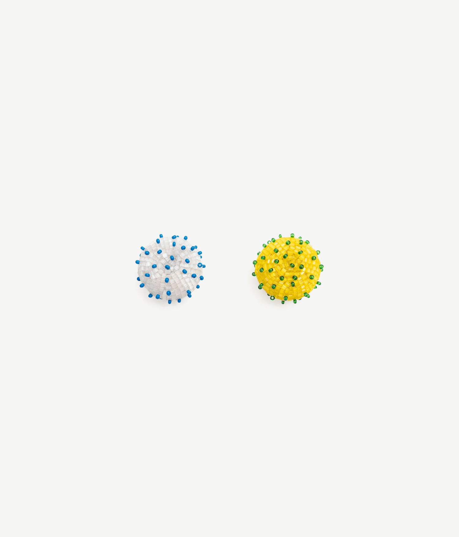 Photo, , SKARBY White and Yellow Beaded Earrings