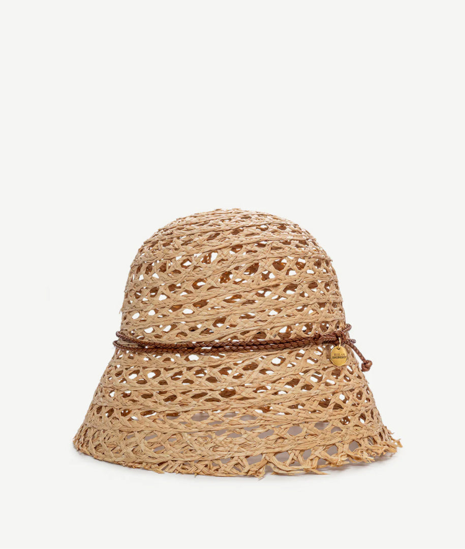 Bucket Hat, Cut Out Straw Bucket Hat