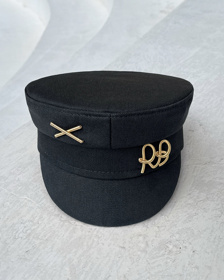 Black Wool Baker Boy Cap • Ruslan Baginskiy Hats