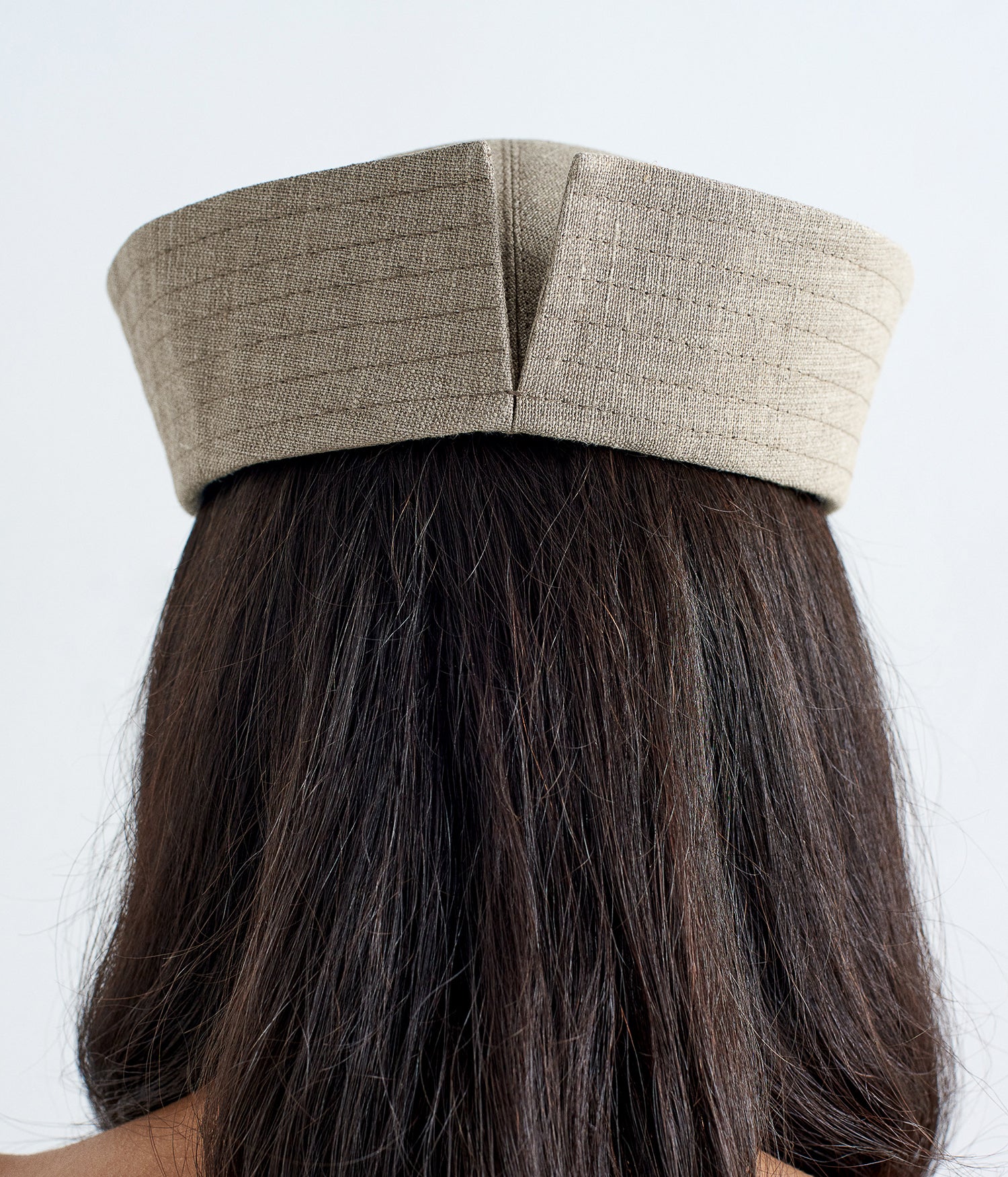 Monogram-embellished Linen Sailor Hat