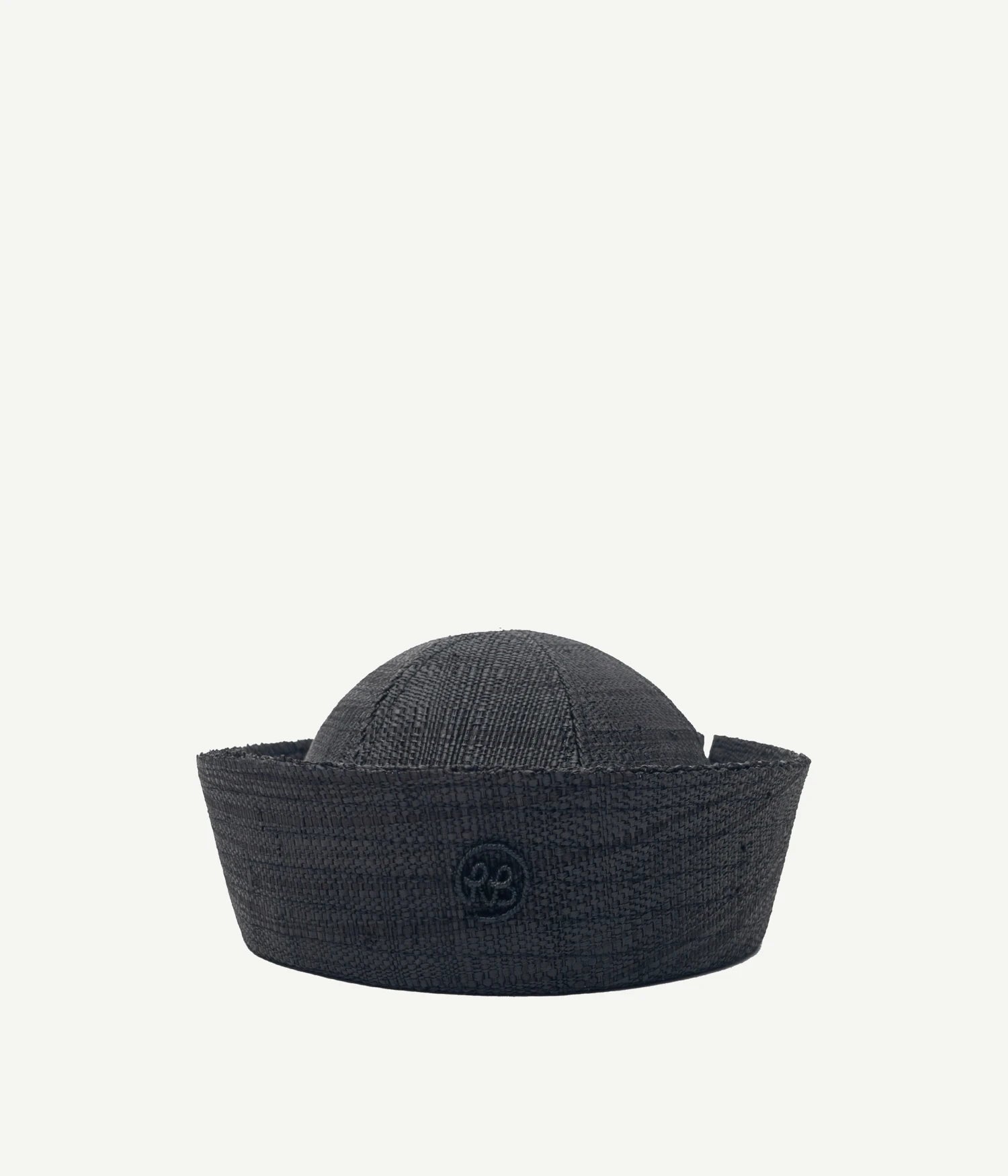 Beret / Sailor Hat, Monogram-embellished Straw Sailor Hat