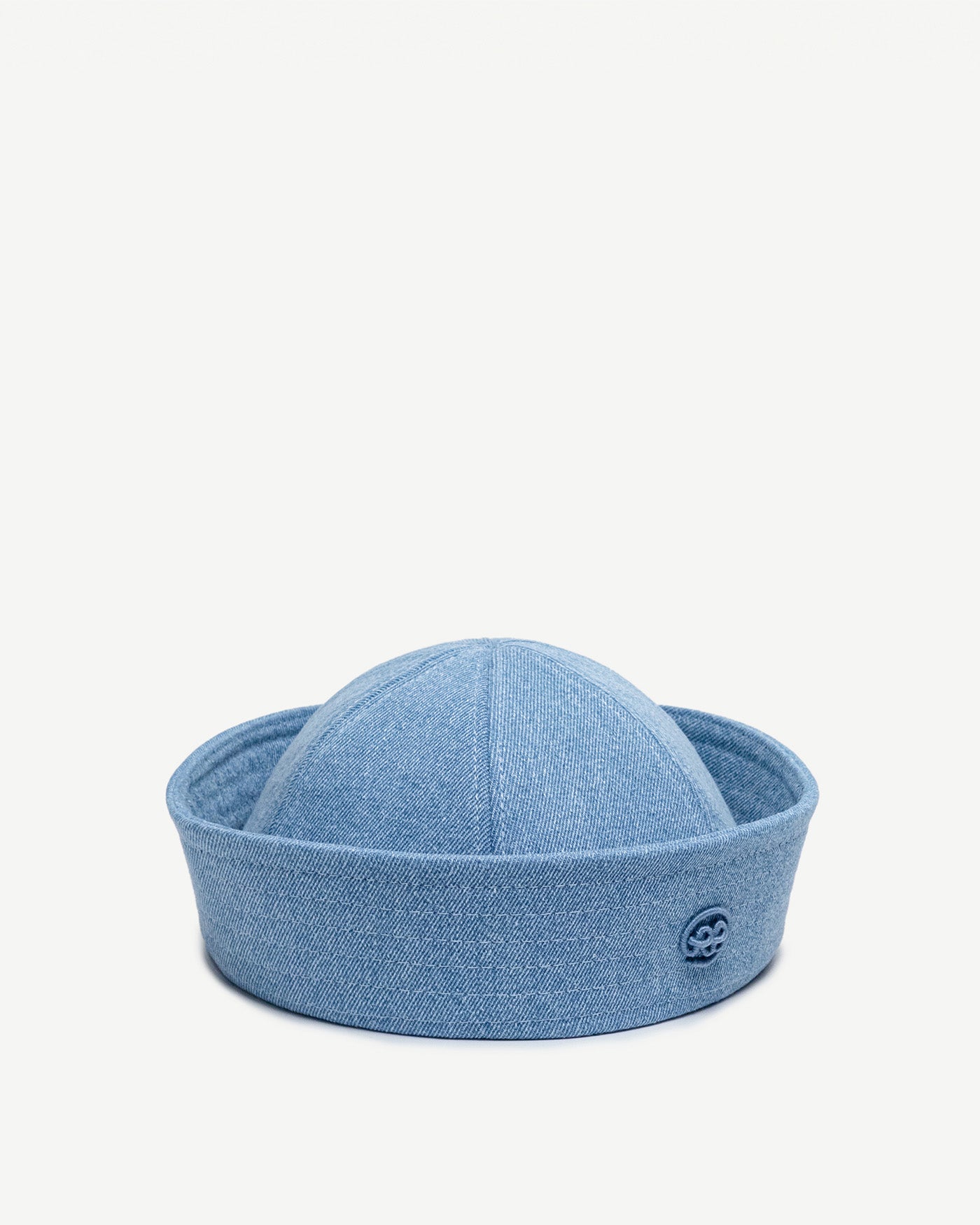 Photo, Beret / Sailor Hat, Monogram-embellished Denim Sailor Hat