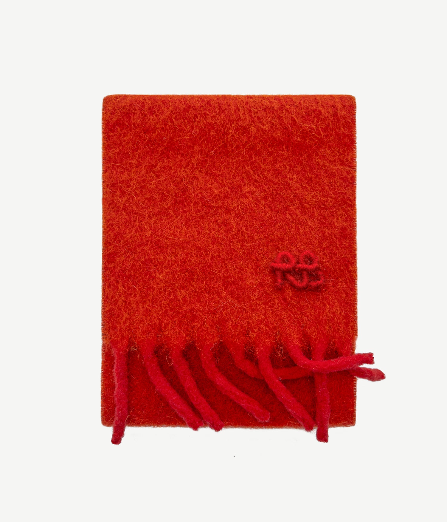 Pink, Fringed Alpaca-blend Scarf Mid