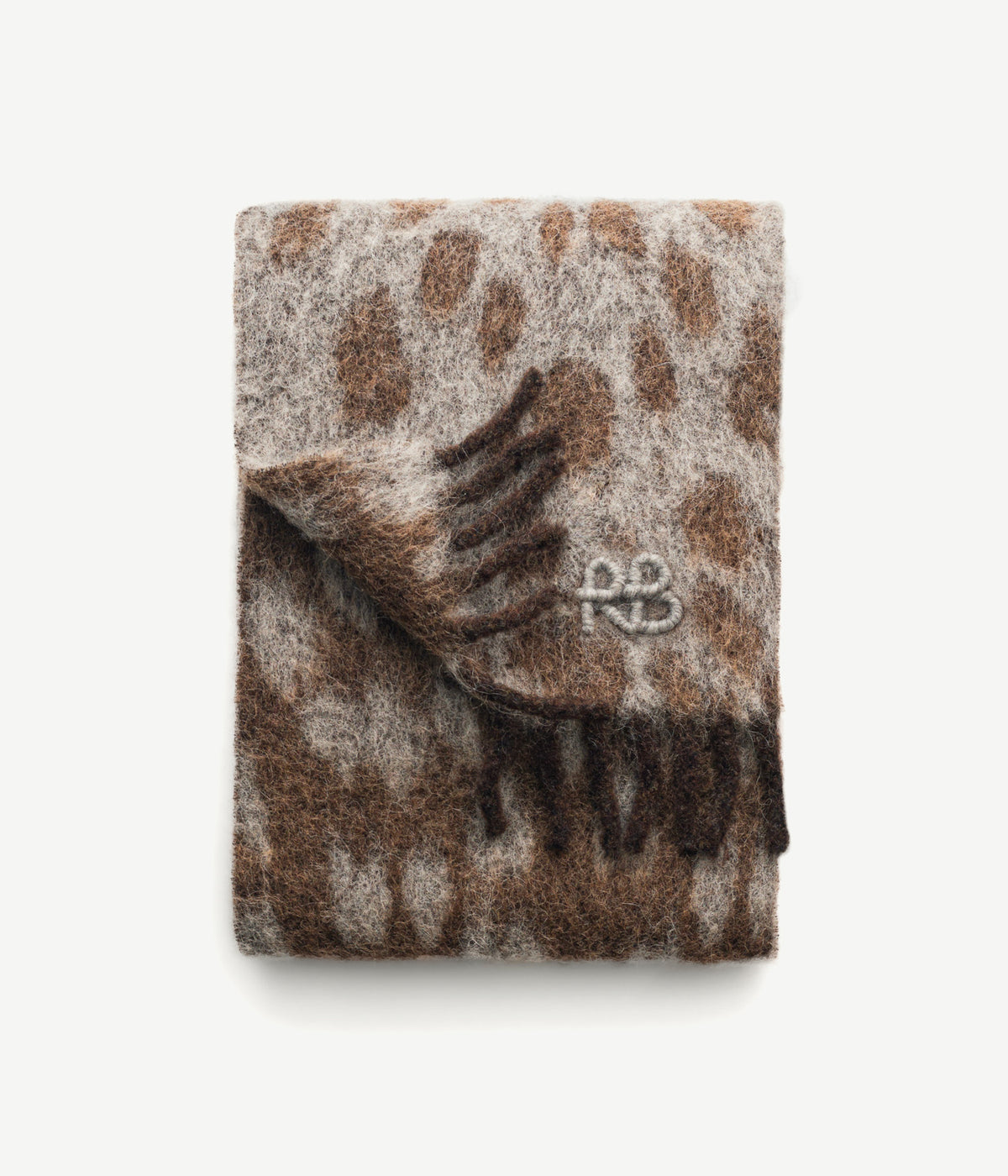 All Knits, RB-Logo fringed alpaca-blend scarf Max