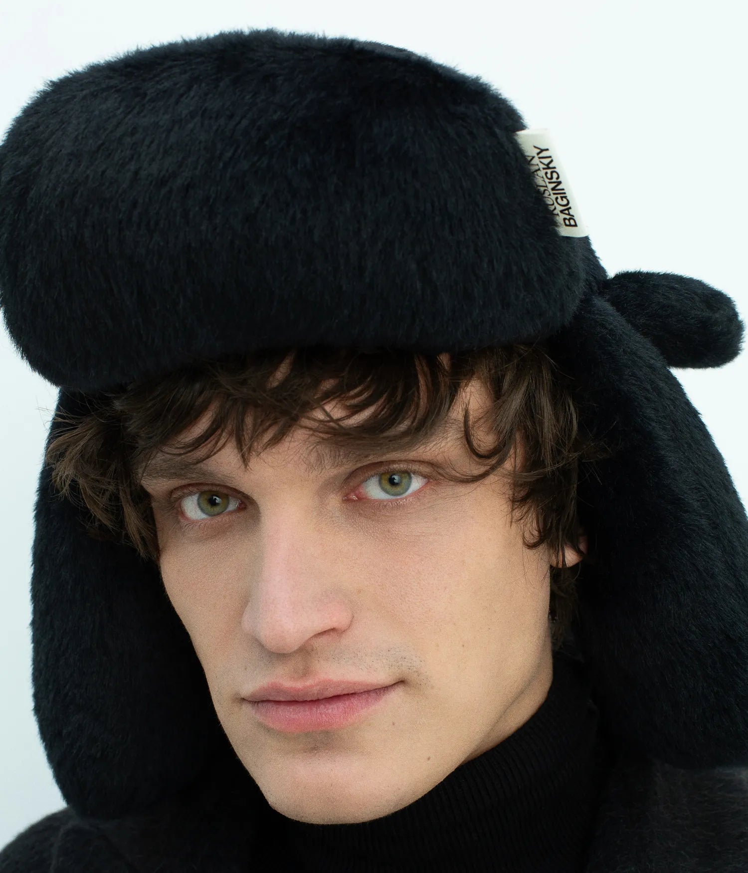 ハット Ruslan Baginskiy Fur Aviator Hat Logo-Patch Faux Fur Aviator Hat • Ruslan Baginskiy Hats