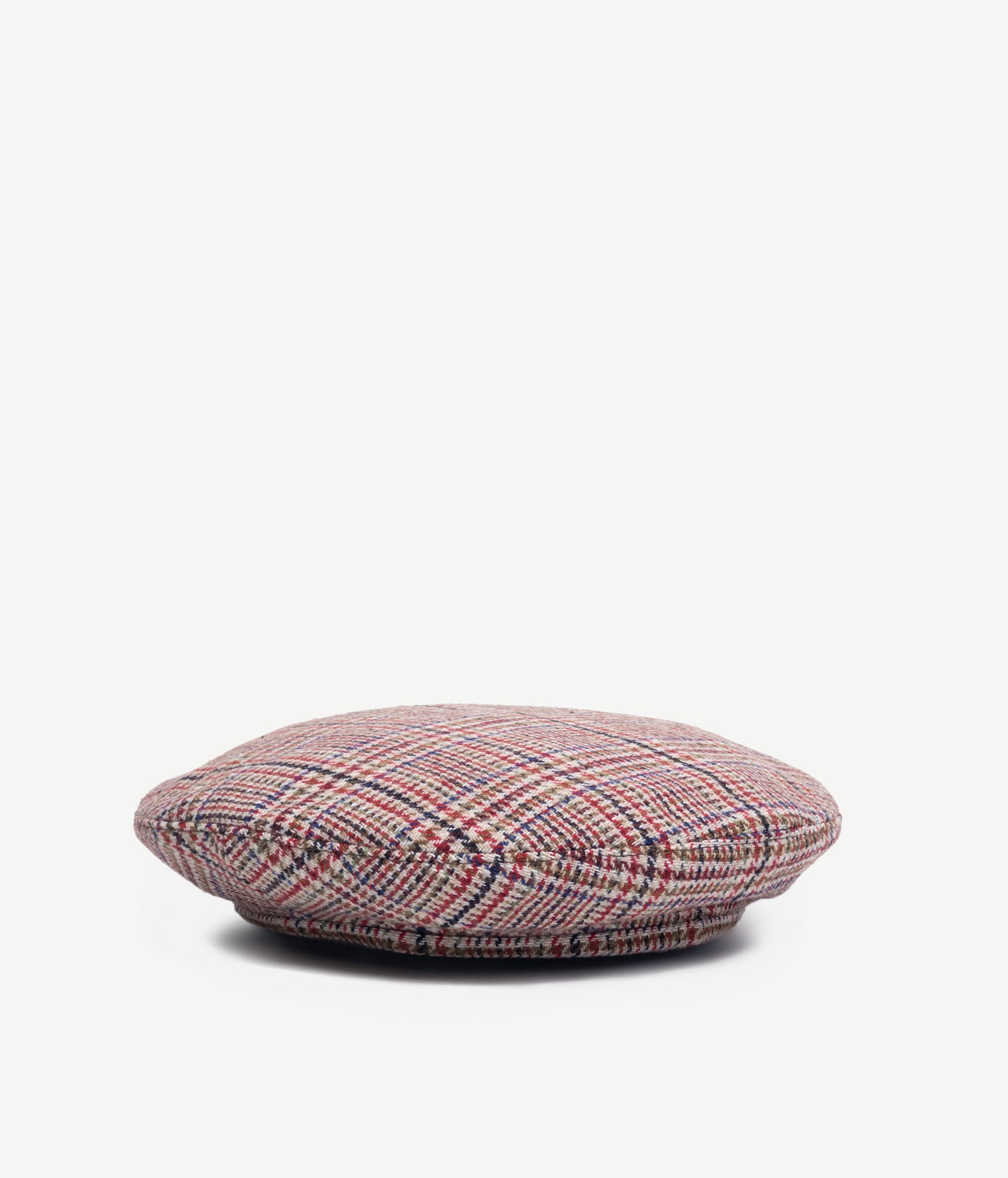 Checked wool beret