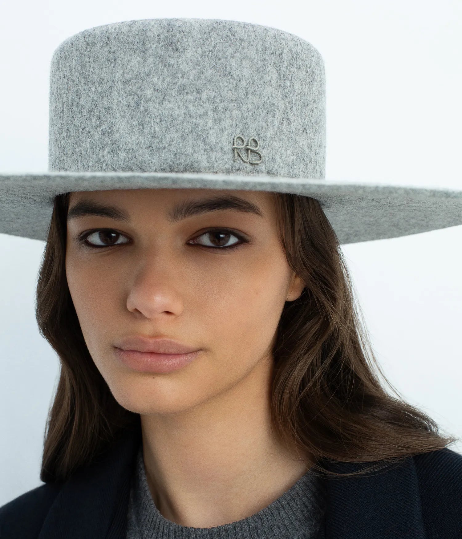 Logo-Embellished Wide-Brimmed Canotier Hat